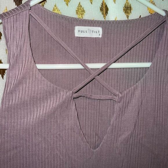 mauve bodysuit criss cross full tilt size S - Picture 4 of 4